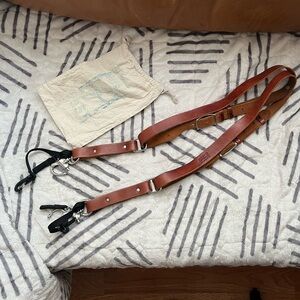 HoldFast Gear SKINNY MONEY MAKER LEATHER CAMERA HARNESS dual strap unisex small